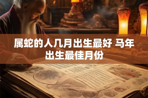 属蛇的人几月出生最好 马年出生最佳月份