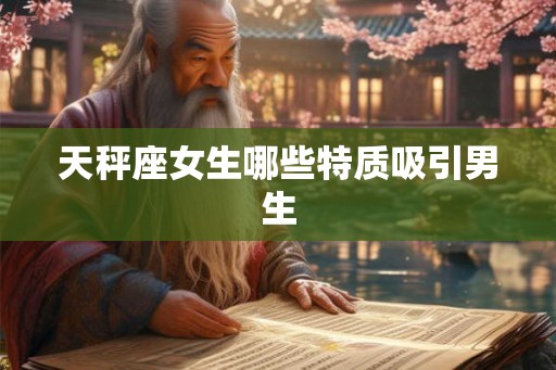 天秤座女生哪些特质吸引男生