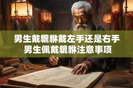 男生戴貔貅戴左手还是右手 男生佩戴貔貅注意事项