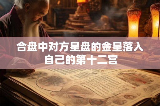 合盘中对方星盘的金星落入自己的第十二宫