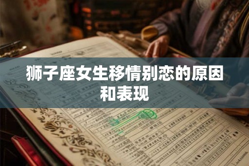 狮子座女生移情别恋的原因和表现