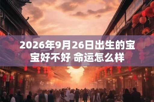 2026年9月26日出生的宝宝好不好 命运怎么样