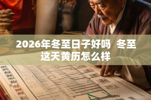 2026年冬至日子好吗  冬至这天黄历怎么样