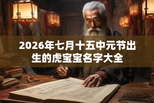 2026年七月十五中元节出生的虎宝宝名字大全