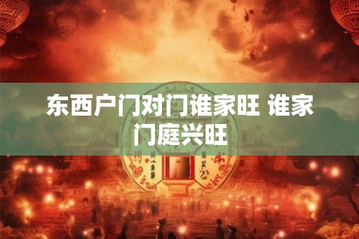 东西户门对门谁家旺 谁家门庭兴旺