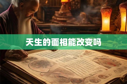 天生的面相能改变吗