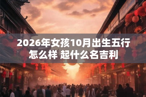 2026年女孩10月出生五行怎么样 起什么名吉利