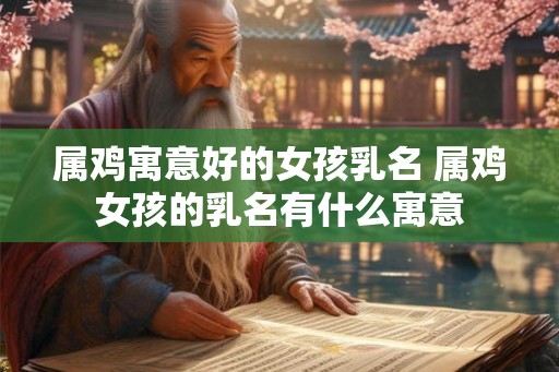 属鸡寓意好的女孩乳名 属鸡女孩的乳名有什么寓意