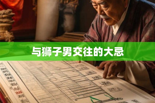 与狮子男交往的大忌