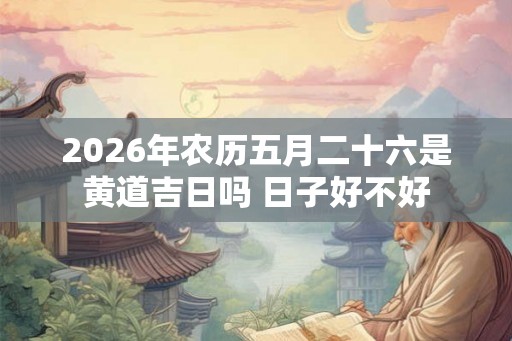 2026年农历五月二十六是黄道吉日吗 日子好不好