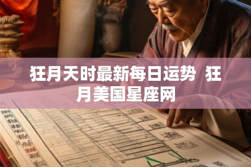 狂月天时最新每日运势  狂月美国星座网