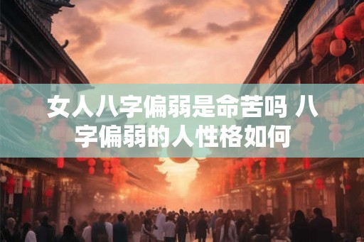女人八字偏弱是命苦吗 八字偏弱的人性格如何