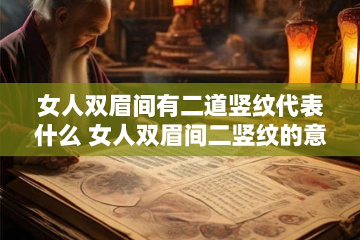 女人双眉间有二道竖纹代表什么 女人双眉间二竖纹的意义 女人双眉间有二道竖纹代表什么 女人双眉间二竖纹的意义