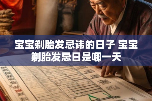 宝宝剃胎发忌讳的日子 宝宝剃胎发忌日是哪一天