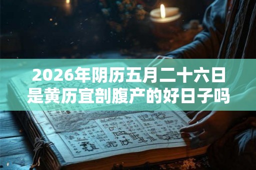 2026年阴历五月二十六日是黄历宜剖腹产的好日子吗