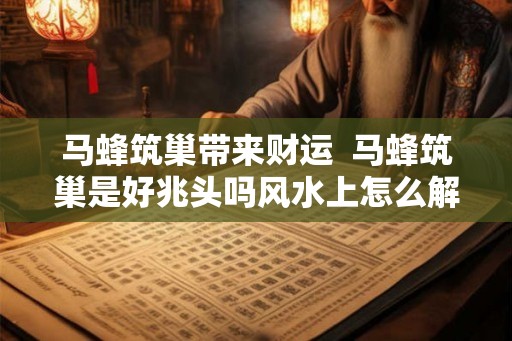 马蜂筑巢带来财运  马蜂筑巢是好兆头吗风水上怎么解释