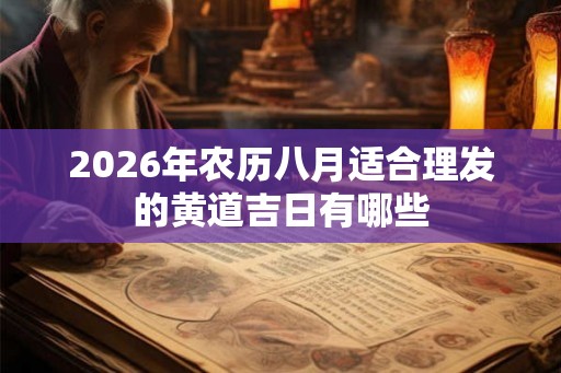 2026年农历八月适合理发的黄道吉日有哪些