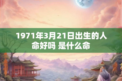 1971年3月21日出生的人命好吗 是什么命