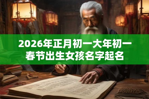 2026年正月初一大年初一春节出生女孩名字起名