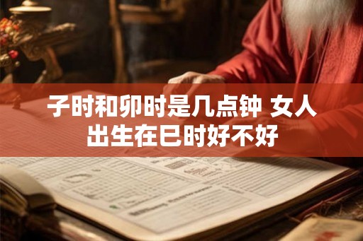 子时和卯时是几点钟 女人出生在巳时好不好