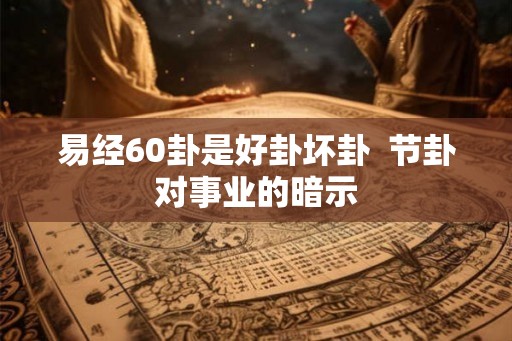 易经60卦是好卦坏卦 节卦对事业的暗示 易经60卦是好卦坏卦 节卦对事业的暗示