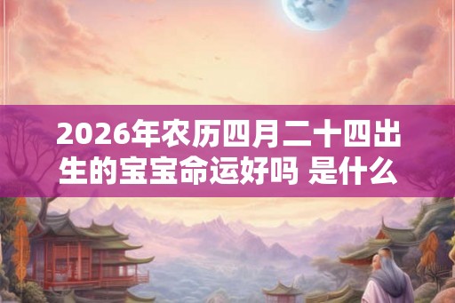 2026年农历四月二十四出生的宝宝命运好吗 是什么星座