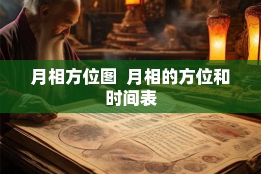 月相方位图  月相的方位和时间表