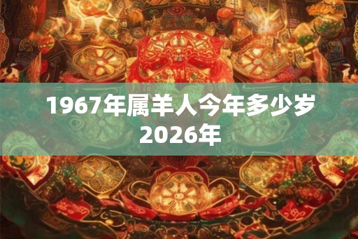 1967年属羊人今年多少岁2026年