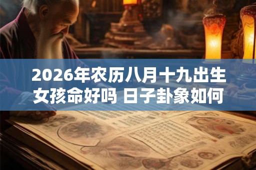 2026年农历八月十九出生女孩命好吗 日子卦象如何