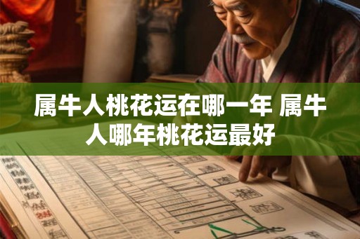 属牛人桃花运在哪一年 属牛人哪年桃花运最好