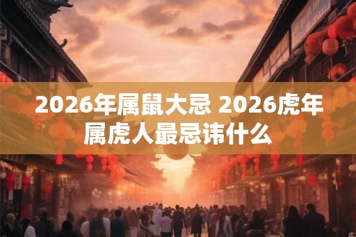 2026年属鼠大忌 2026虎年属虎人最忌讳什么