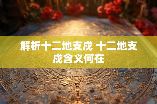 解析十二地支戍 十二地支戍含义何在 解析十二地支戍 十二地支戍含义何在