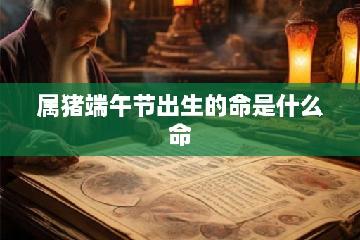 属猪端午节出生的命是什么命