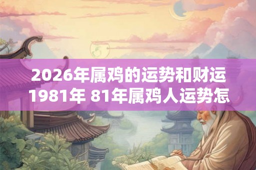 2026年属鸡的运势和财运1981年 81年属鸡人运势怎么样 2026年属鸡的运势和财运1981年 81年属鸡人运势怎么样