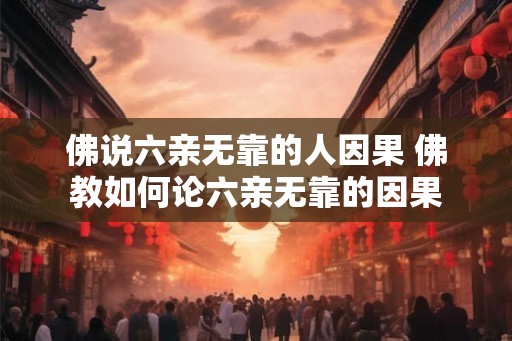 佛说六亲无靠的人因果 佛教如何论六亲无靠的因果