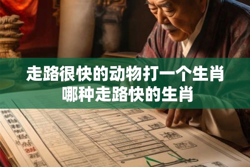 走路很快的动物打一个生肖 哪种走路快的生肖