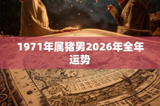 1971年属猪男2026年全年运势