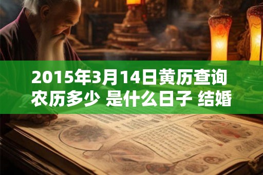 2015年3月14日黄历查询 农历多少 是什么日子 结婚吉时