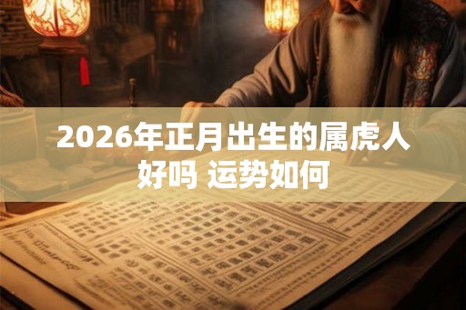 2026年正月出生的属虎人好吗 运势如何 2026年正月出生的属虎人好吗 运势如何