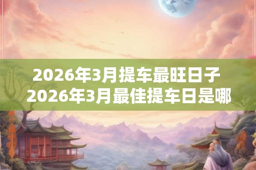 2026年3月提车最旺日子 2026年3月最佳提车日是哪天