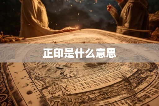 正印是什么意思