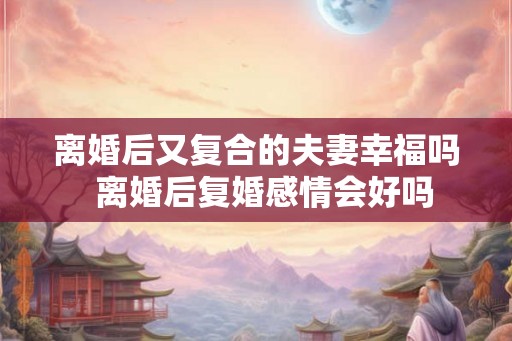 离婚后又复合的夫妻幸福吗  离婚后复婚感情会好吗