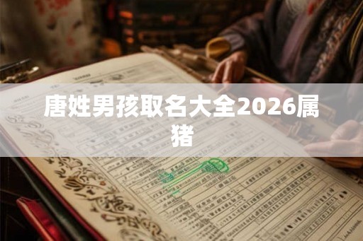 唐姓男孩取名大全2026属猪