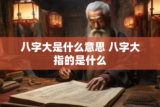 八字大是什么意思 八字大指的是什么 八字大是什么意思 八字大指的是什么