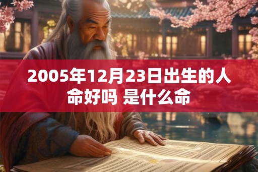 2005年12月23日出生的人命好吗 是什么命