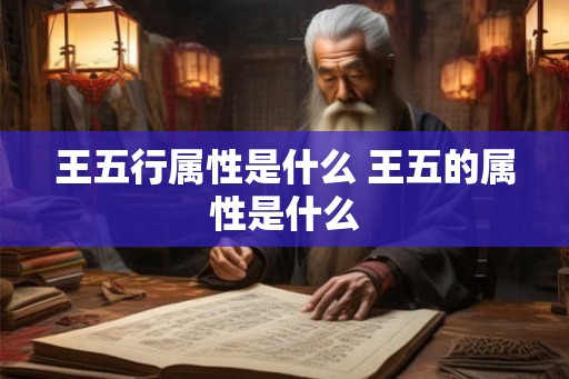 王五行属性是什么 王五的属性是什么