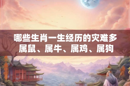 哪些生肖一生经历的灾难多 属鼠、属牛、属鸡、属狗
