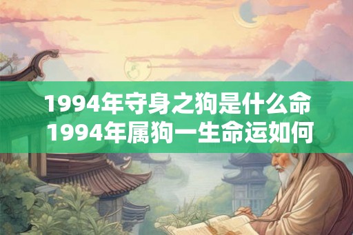1994年守身之狗是什么命 1994年属狗一生命运如何