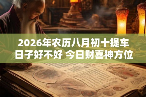 2026年农历八月初十提车日子好不好 今日财喜神方位