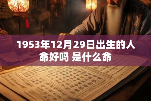 1953年12月29日出生的人命好吗 是什么命